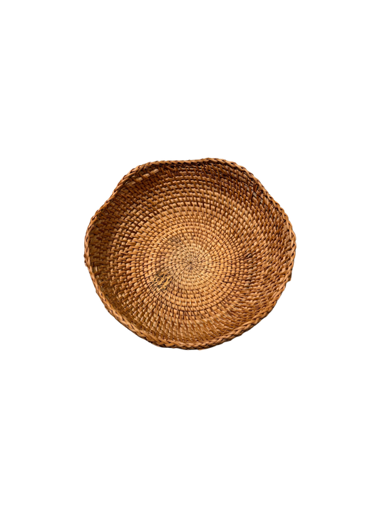 Scalloped Wicker Basket